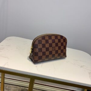 Louis Vuitton Cosmetic Pouch PM Damier Ebene Canvas For Women, Women’s Bags, Travel Bags 7.5in/19cm LV N47516