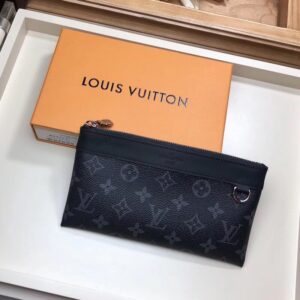 Louis Vuitton Discovery Pochette Monogram Pacific Canvas Black For Women, Women’s Wallet 8.3in/21cm LV M44323