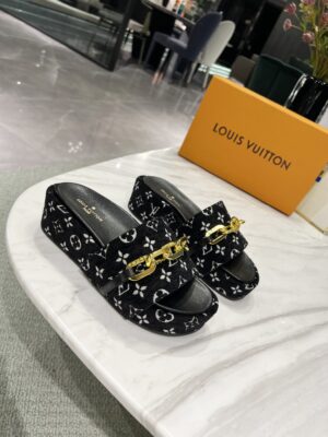 Louis Vuitton Jumbo Flatform Mule Black For Women LV PR-937714