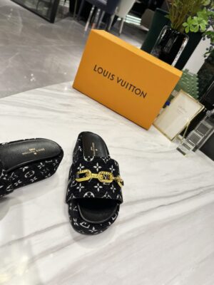 Louis Vuitton Jumbo Flatform Mule Black For Women LV PR-937714