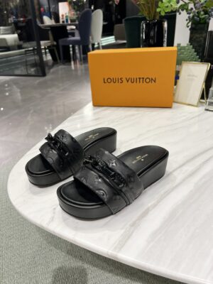 Louis Vuitton Jumbo Flatform Mule Black For Women LV PR-213447