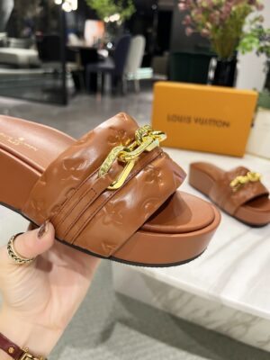 Louis Vuitton Jumbo Flatform Mule Brown For Women LV PR-377553