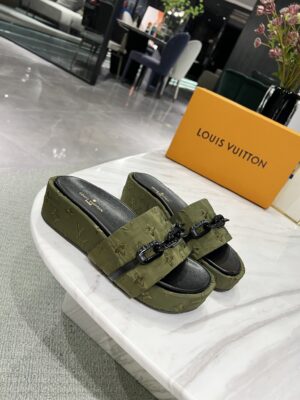 Louis Vuitton Jumbo Flatform Mule Green For Women LV PR-254285