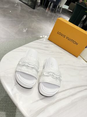 Louis Vuitton Jumbo Flatform Mule White For Women LV PR-856465