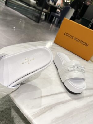 Louis Vuitton Jumbo Flatform Mule White For Women LV PR-856465