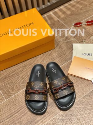 Louis Vuitton LV Sunset Flat Comfort Mule BlackBrown For Women LV PR-541844