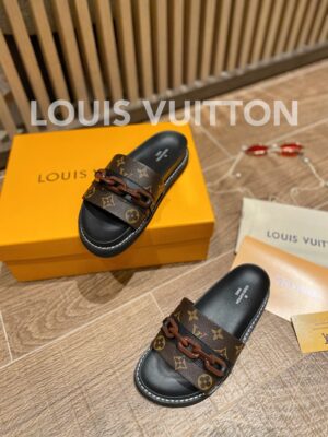 Louis Vuitton LV Sunset Flat Comfort Mule BlackBrown For Women LV PR-541844