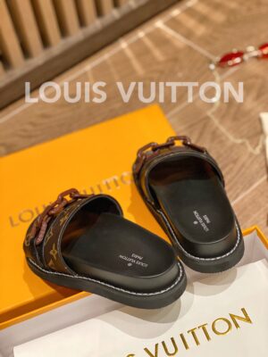 Louis Vuitton LV Sunset Flat Comfort Mule BlackBrown For Women LV PR-541844