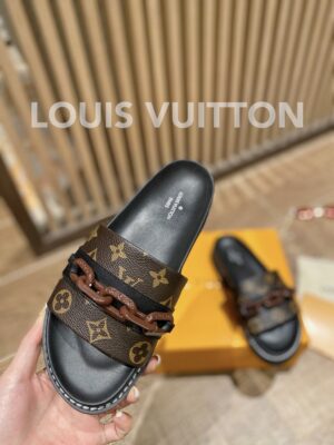 Louis Vuitton LV Sunset Flat Comfort Mule BlackBrown For Women LV PR-541844