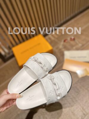 Louis Vuitton LV Sunset Flat Comfort Mule White For Women LV PR-605710