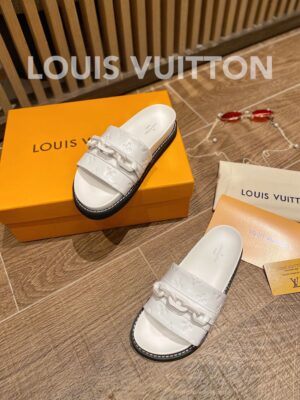 Louis Vuitton LV Sunset Flat Comfort Mule White For Women LV PR-605710