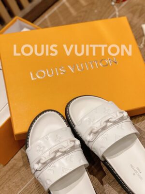 Louis Vuitton LV Sunset Flat Comfort Mule White For Women LV PR-605710