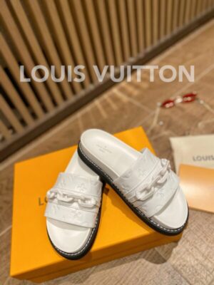 Louis Vuitton LV Sunset Flat Comfort Mule White For Women LV PR-605710