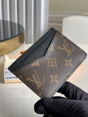 Louis Vuitton Neo Porte Cartes In Monogram Macassar Canvas Card Holder For Men, Women’s Wallet 11cm LV M60166