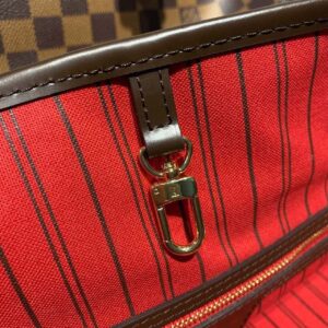 Louis Vuitton Neverfull GM Tote Bag Damier Ebene Canvas Cerise Red For Women, Shoulder Bags 15.7in/40cm LV N41357