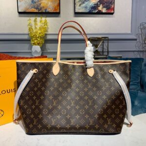 Louis Vuitton Neverfull GM Tote Bag Monogram Canvas Red For Women, Shoulder Bags 15.7in/40cm LV M40991