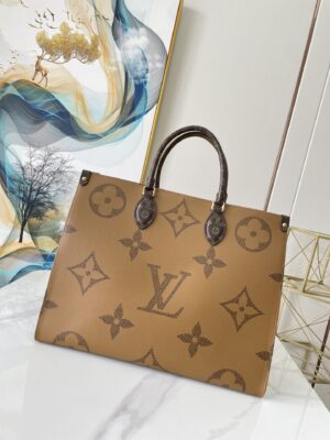 Louis Vuitton OnTheGo GM Tote Bag Monogram And Monogram Reverse Canvas For Women 16.1in/41cm LV M44576