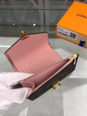 Louis Vuitton Pallas Compact Wallet Combines Monogram Canvas Pink For Women, Women’s Wallet 13cm LV M67478