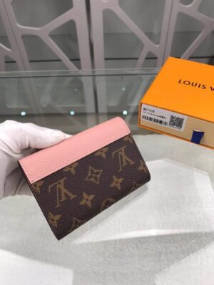 Louis Vuitton Pallas Compact Wallet Combines Monogram Canvas Pink For Women, Women’s Wallet 13cm LV M67478