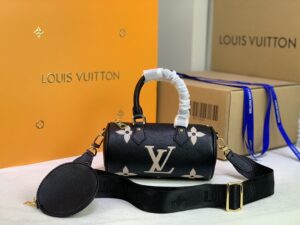 Louis Vuitton On The Go PM Bag Monogram Empreinte 9.8in/25cm Beige LV