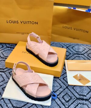 Louis Vuitton Paseo Flat Comfort Sandal Pink For Women LV 1A9RF9 PR-439037