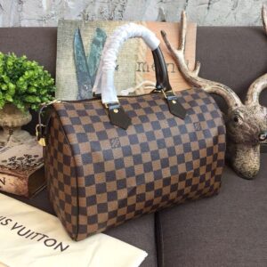 Louis Vuitton Speedy 30 Bag Damier Ebene Canvas For Women 11.8in/30cm Brown LV N41364