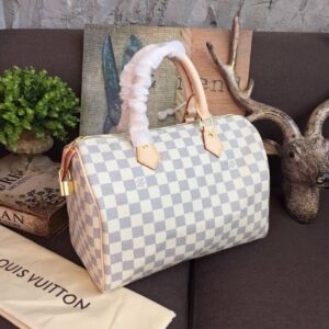 Louis Vuitton Speedy 30 Damier Azur Canvas For Women, Women’s Handbags 11.8in/30cm LV N41370