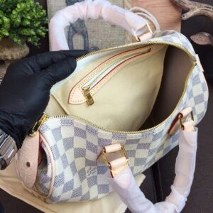 Louis Vuitton Speedy 30 Damier Azur Canvas For Women, Women’s Handbags 11.8in/30cm LV N41370