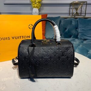 Louis Vuitton Speedy Bandouliere 25 Monogram Empreinte Black For Women, Women’s Handbags, Shoulder And Crossbody Bags 9.8in/25cm LV M42401