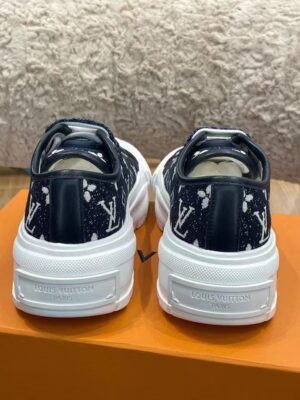 Louis Vuitton Squad Sneaker Monogram Denim Black For Women LV PR-829309