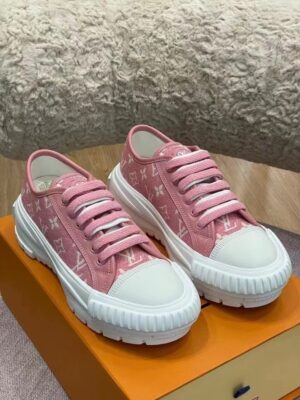 Louis Vuitton Squad Sneaker Monogram Denim Pink For Women LV 1A9S0M PR-834900