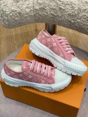 Louis Vuitton Squad Sneaker Monogram Denim Pink For Women LV 1A9S0M PR-834900