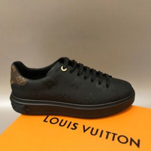 Louis Vuitton Time Out Sneaker Patent Monogram Material Black For Women LV PR-516905