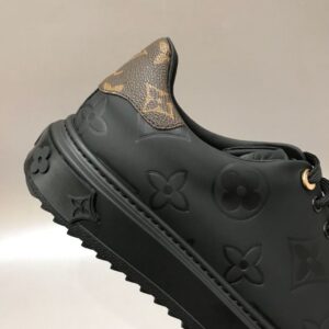 Louis Vuitton Time Out Sneaker Patent Monogram Material Black For Women LV PR-516905