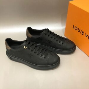 Louis Vuitton Time Out Sneaker Patent Monogram Material Black For Women LV PR-516905