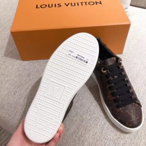 Louis Vuitton Time Out Sneaker Patent Monogram Material Brown For Women LV 1A8FJM PR-231265