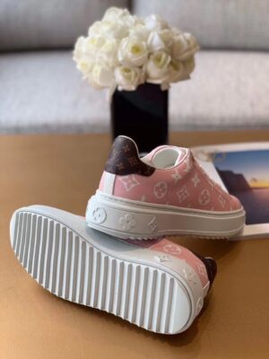 Louis Vuitton Time Out Sneaker Patent Monogram Material Pink For Women LV PR-253703