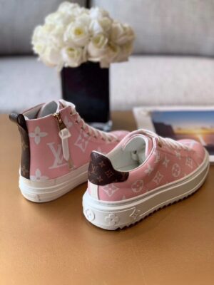 Louis Vuitton Time Out Sneaker Patent Monogram Material Pink For Women LV PR-253703