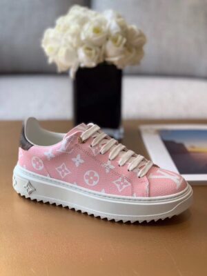 Louis Vuitton Time Out Sneaker Patent Monogram Material Pink For Women LV PR-253703