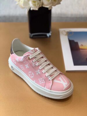 Louis Vuitton Time Out Sneaker Patent Monogram Material Pink For Women LV PR-253703