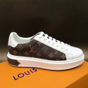 Louis Vuitton Time Out Sneaker WhiteBrown For Women LV PR-177048