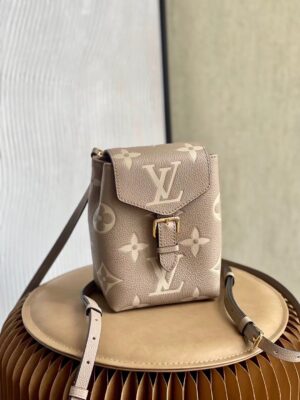 Louis Vuitton Tiny Backpack Monogram Empreinte Tourterelle Beige For Women, Women’s Bags 19cm LV M80738