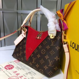 Louis Vuitton V Tote BB Monogram Canvas Cerise Red For Women, Women’s Bags, Shoulder And Crossbody Bags 10.6in/27cm LV M43966