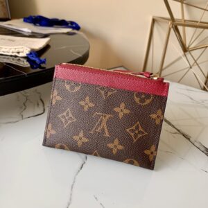 Louis Vuitton Zipped Card Holder Monogram Canvas Fuchsia For Women, Women Wallet LV M62257