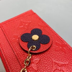 Louis Vuitton Zipped Card Holder Monogram Empreinte Red For Women, Women’s Wallet 5.12in/13cm