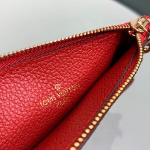 Louis Vuitton Zipped Card Holder Monogram Empreinte Red For Women, Women’s Wallet 5.12in/13cm