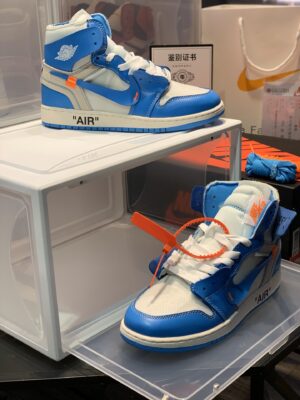 Off-White x Nike Air Jordan 1 Retro High OG UNC Blue For Women, Women’s Shoes PR-585767