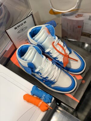 Off-White x Nike Air Jordan 1 Retro High OG UNC Blue For Women, Women’s Shoes PR-585767