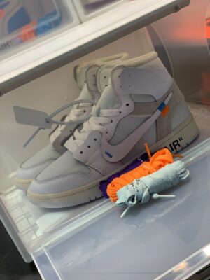 Off-White x Nike Air Jordan 1 Retro High in White Sneaker For Women, Women’s Shoes PR-695674