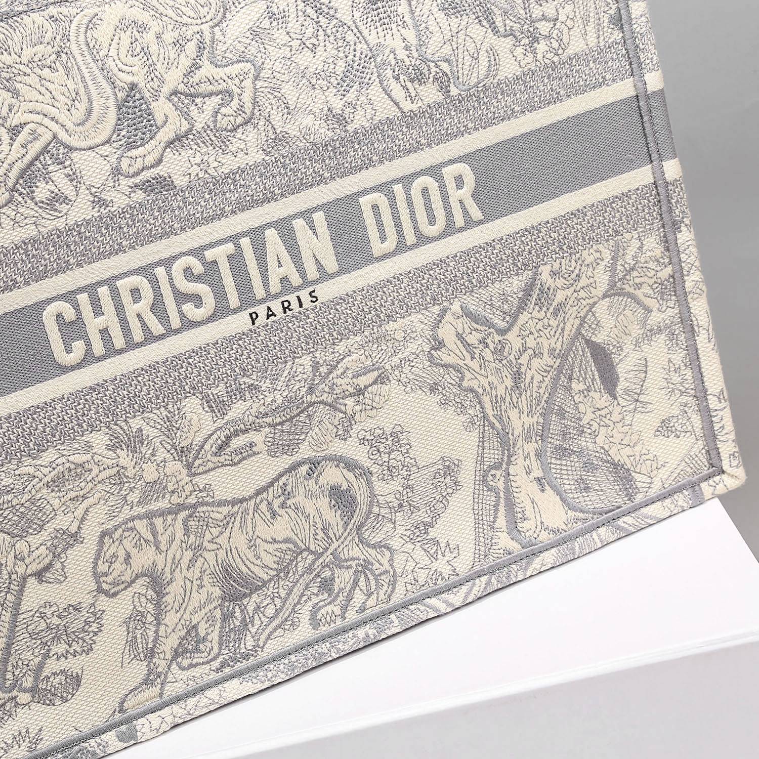 Christian Dior Medium Dior Book Tote Bag By Maria Grazia Chiuri Grey For Women 14in/36cm CD M1296ZTDT_M932